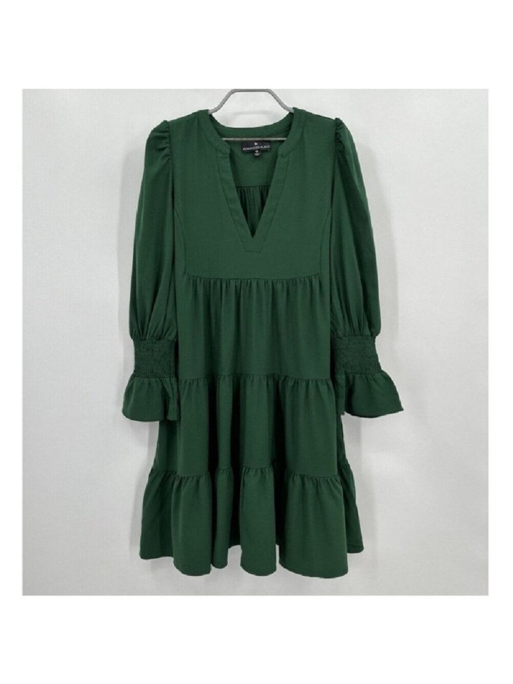 Pomander Place by Tuckernuck Hunter Green Stretch Crepe Kenzo Dress size XS